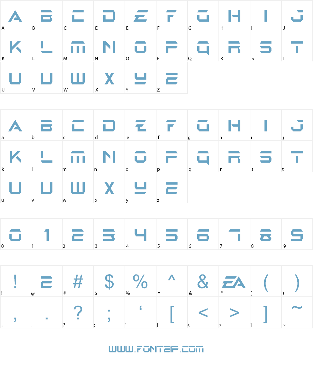 EA Logo Font Character